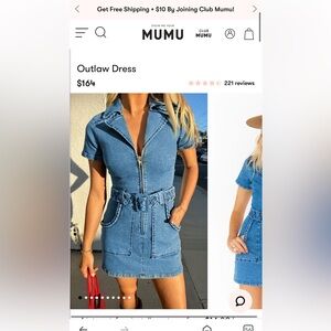 Show me your mumu outlaw dress in denim